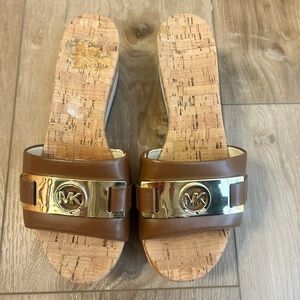 Michael Kors Brown Cork Sandals